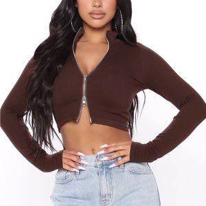Never Too Faced Top - Brown